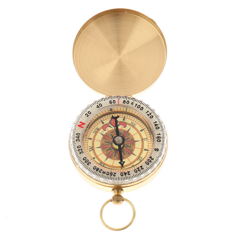 Camping Hiking Pocket Golden Compass Compass Navigation for Outdoor Activ.l8