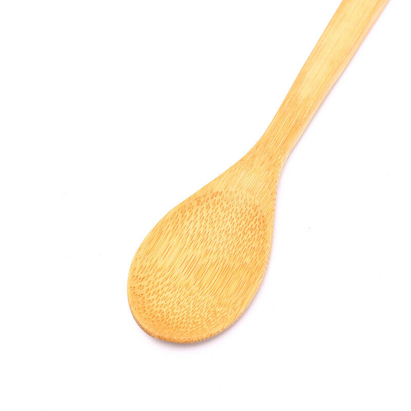 Wooden Round Bamboo Spoon Soup Tea Coffee Salt Spoon Jam Scoop Kitchen To.l8