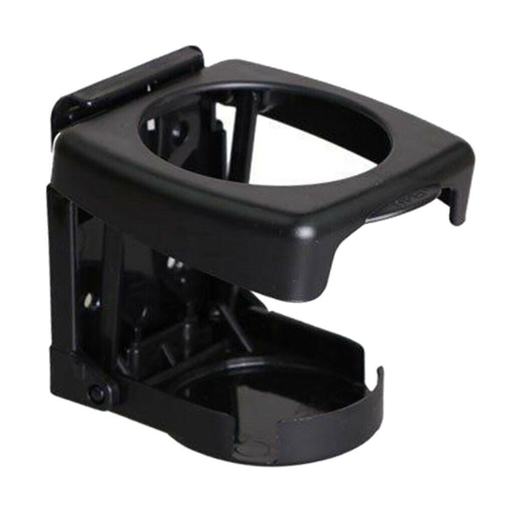 Car Vehicle Truck Hard Plastic Folding Drink Bottle Can Cup Holder Black 2x
