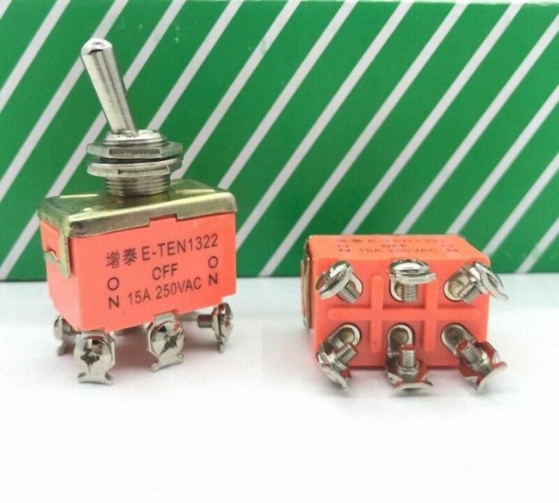 New 2Pcs Heavy Duty DPDT ON/OFF/ON toggle switch High quality [M1]