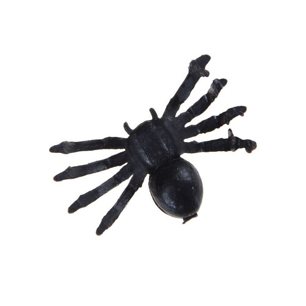 50PCS Realistic Plastic Spider Toys Halloween Party Prank Props Halloween Decors