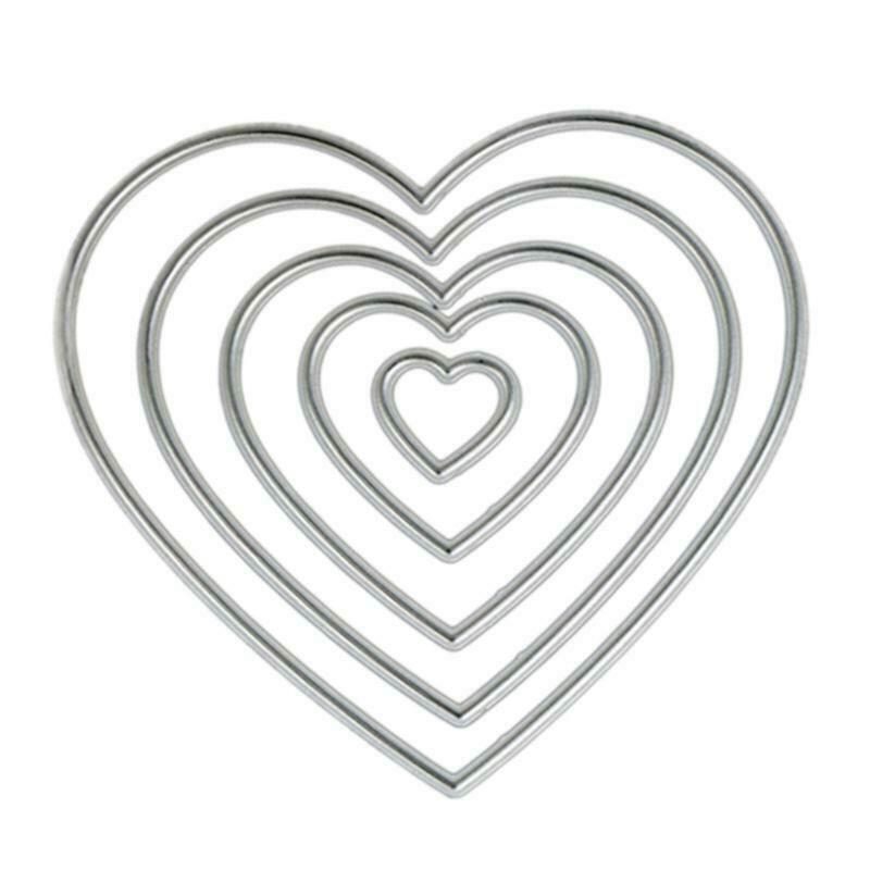 Heart-shaped Cutting Dies Set for Cards Scrapbooking and Stamps