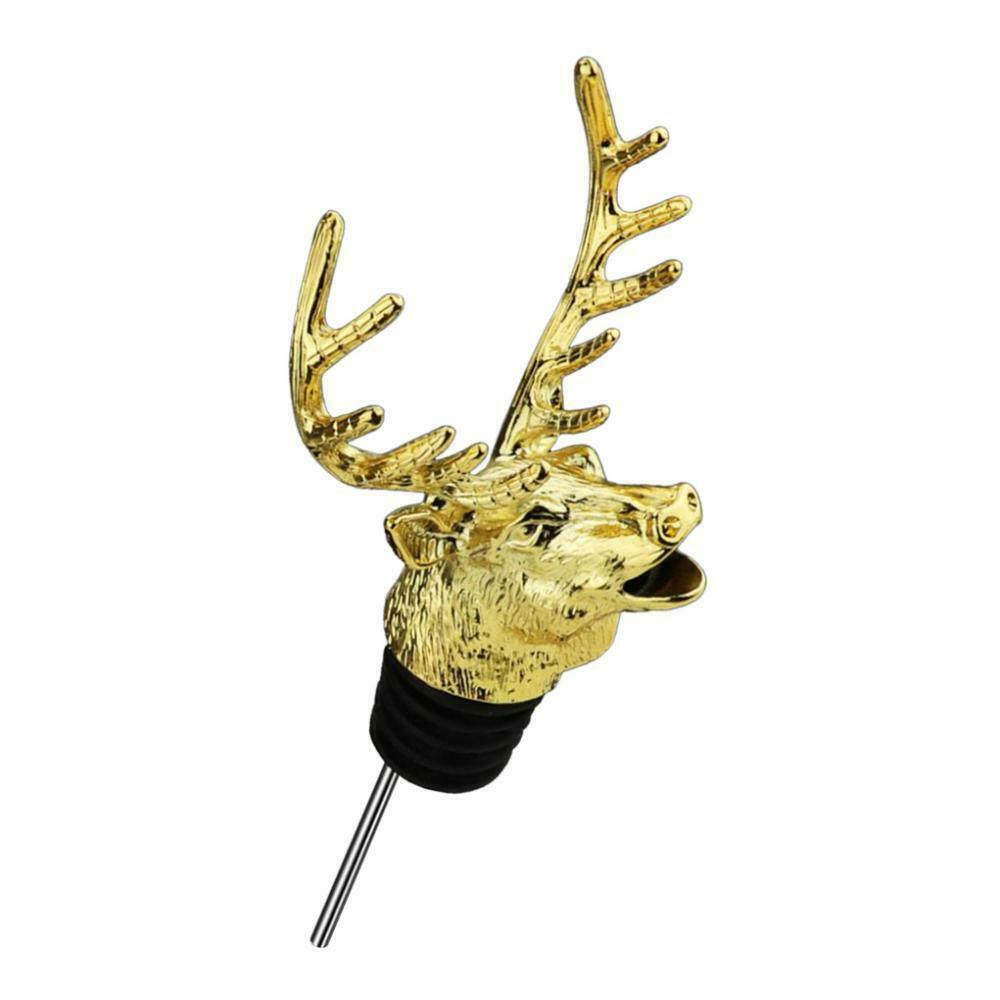 Metal Deer Head Unique Wine Caps Pourer Stopper Bar Hotels Restaurants Party
