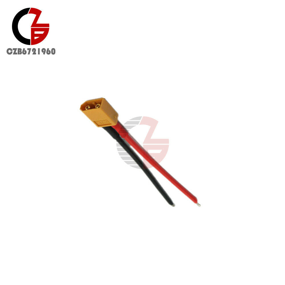 2PCS 14AWG XT60 Connector Male Head with Housing 10CM Silicone Wire