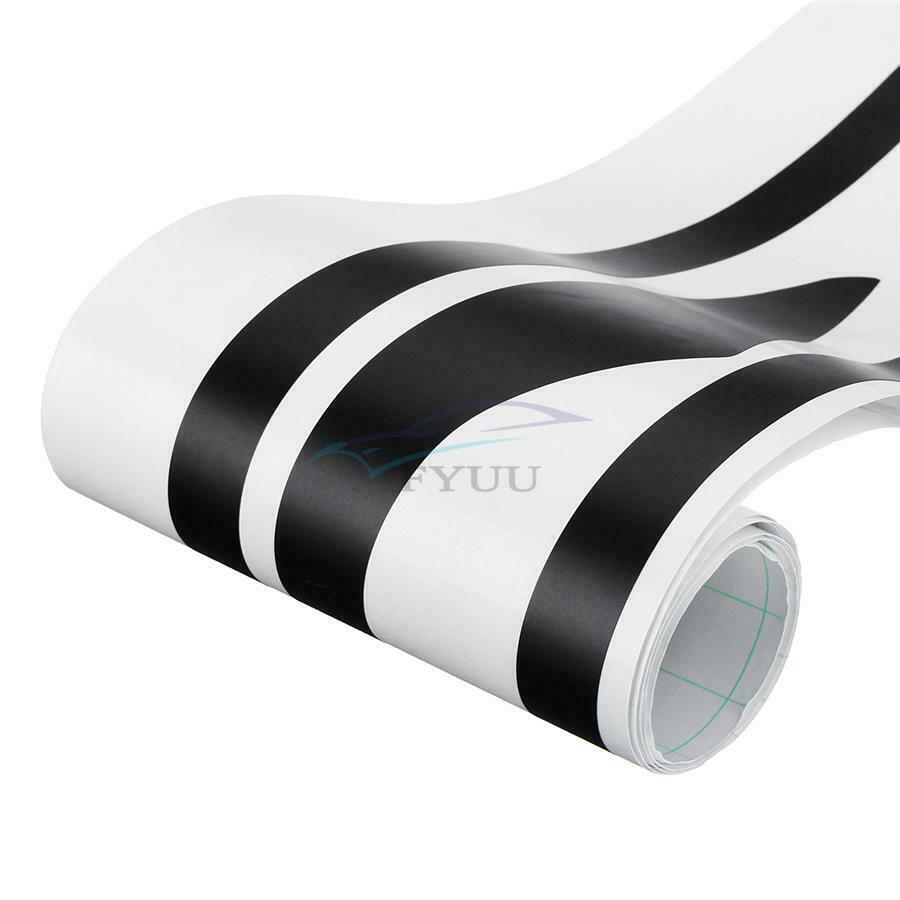 6 × Glossy Black UV Protected Pre-cut Side Window Chrome Blackout Trim Stickers