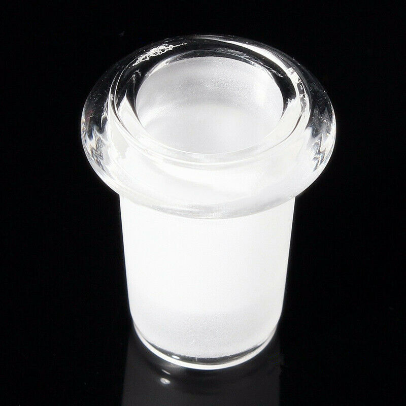 Clear Glass Expander Reducer Adapter Connector Lab 14mm Female to 18mm Male