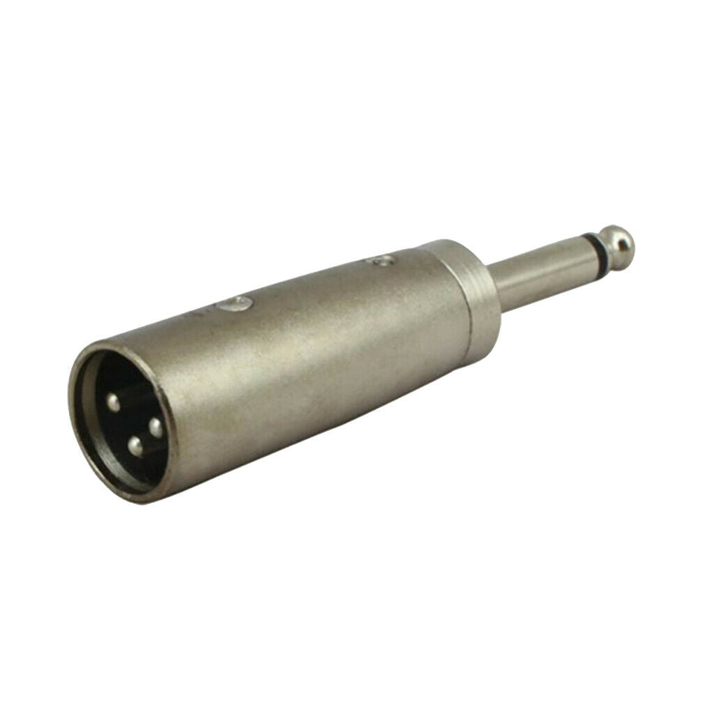 3 Pin XLR Male to 1/4" 6.35mm Mono Male Jack Audio Cable Mic DJ PA Adapter