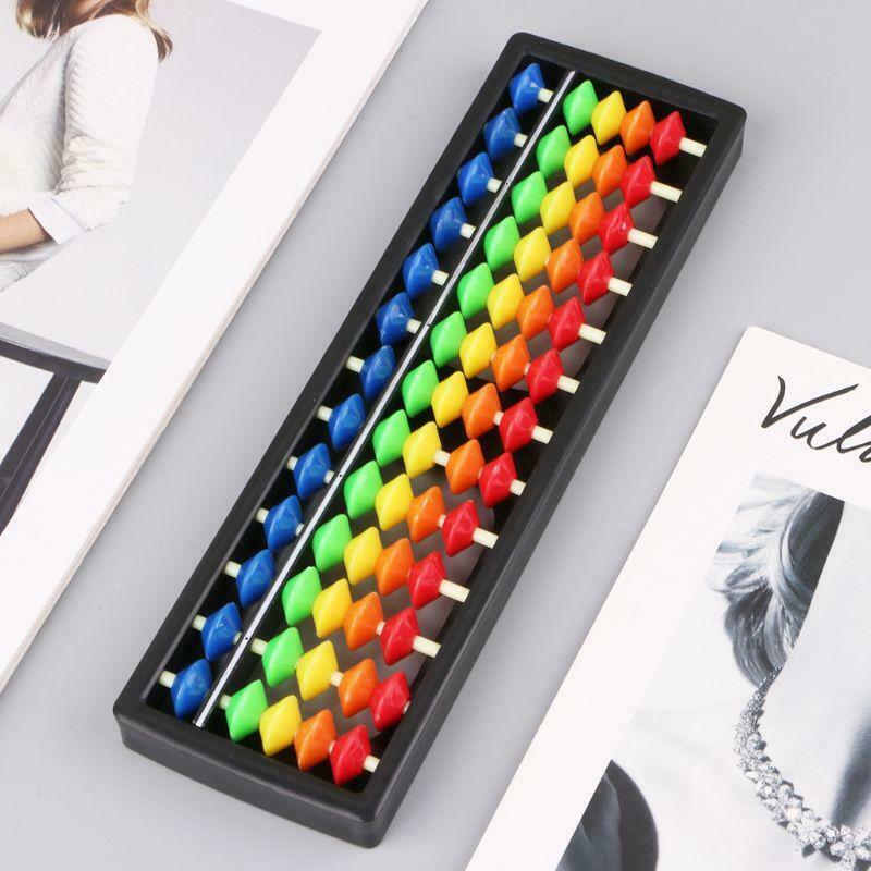 13 Column Portable Plastic Abacus Arithmetic Soroban Calculating Tool With Beads