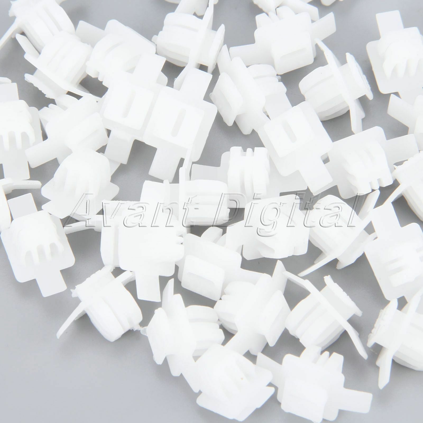 50PC White Nylon Wheel Arch Trim Clips DY1107 91513-SMG-E11  91513-SMG-E01