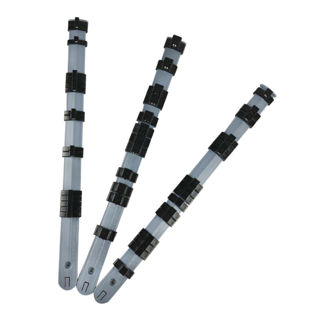 3pcs Socket Rack Storage Divider Rail Tray Holder Shelf Organizer -35cm