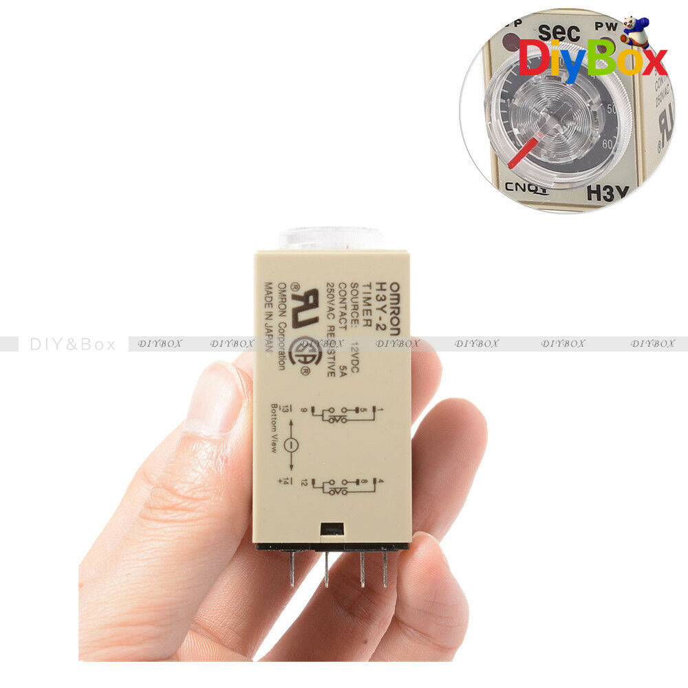 H3Y-2 AC 220V Relais de Temporisation 0〜30 Minute Solide Minuterie DPDT Base DIY
