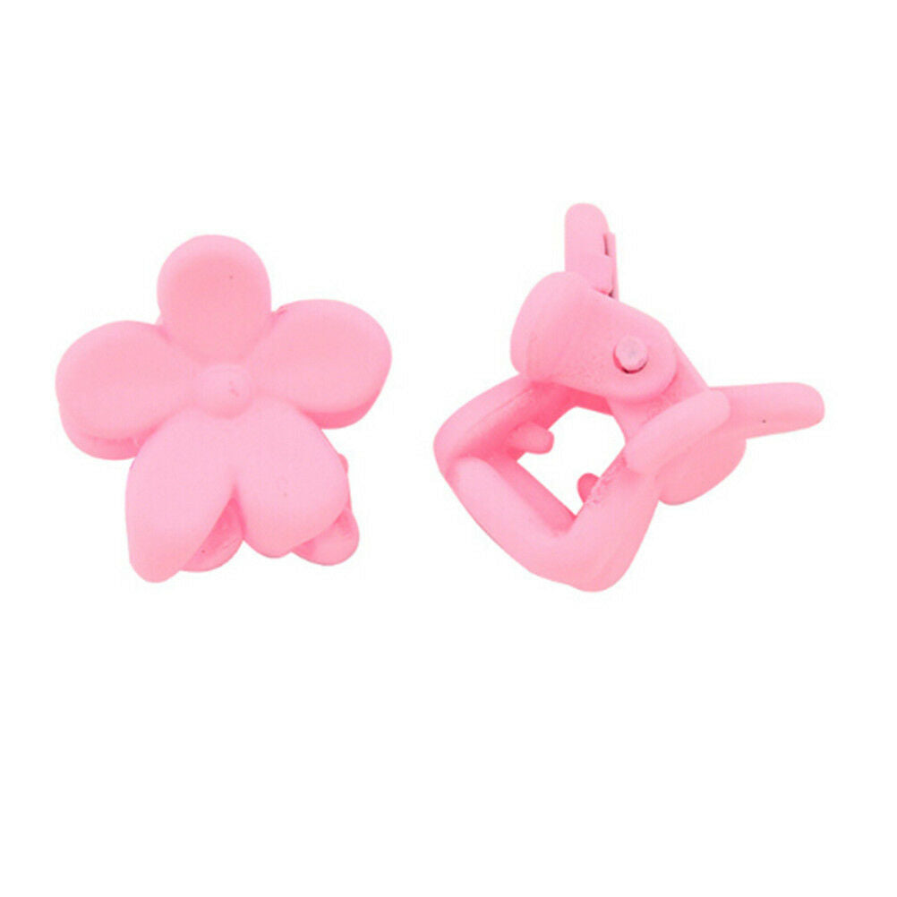 50 PCS Kids Baby Plastic Girls Hairpins Mini Claw Hair Clips Clamp Flower_DD