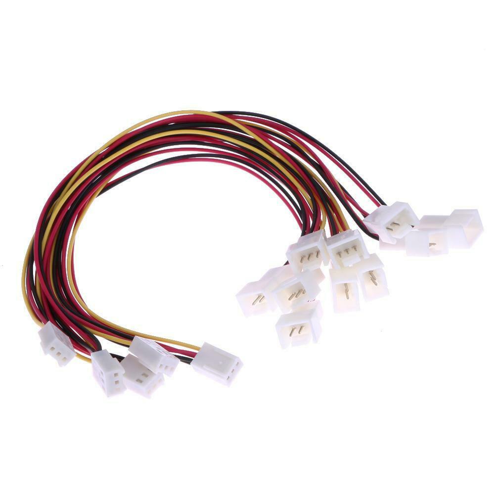 5Pcs 12V 3 Pin Female to 2/3 Pin Male PC Fan Power Splitter Extension Cable AU
