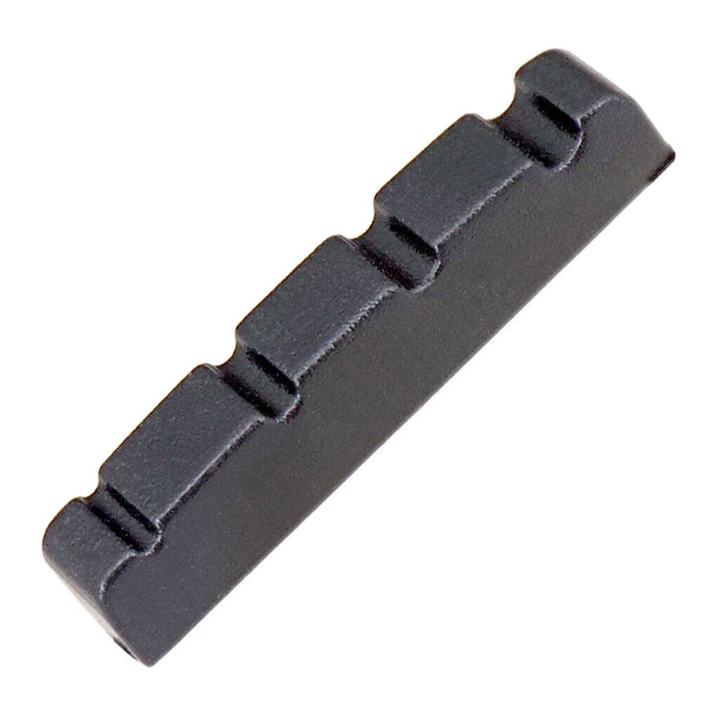 2 Pcs String Slotted Nuts for 4 String Electric Bass Guitar Accessory Black