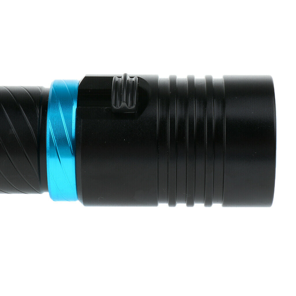 Underwater 100m  Waterproof Diving LED Flashlight 1000LM Lamp Black