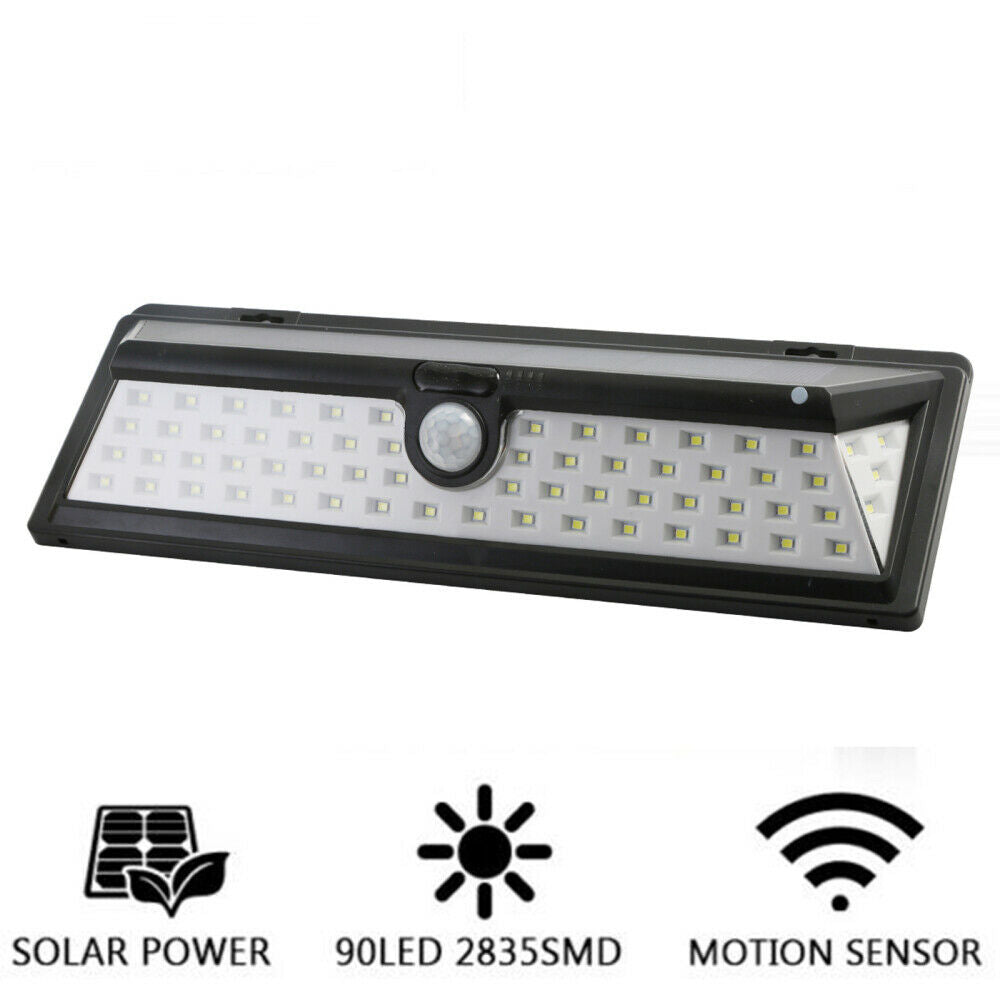 Solar Power PIR Motion Sensor Wall Light Outdoor Yard Garden Path 66LED Lamp