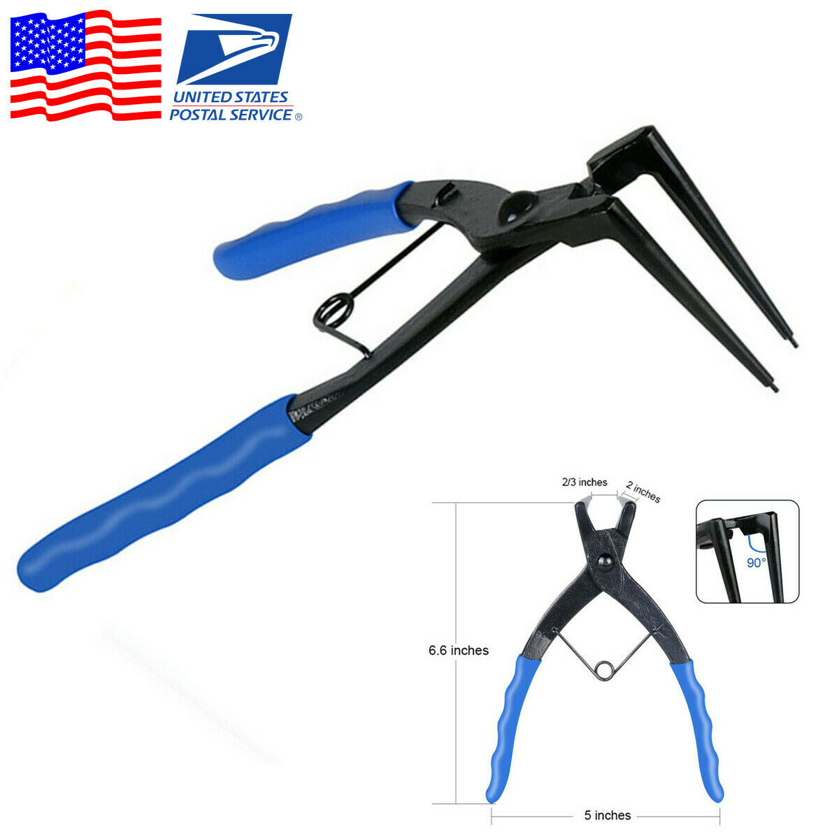 Circlips Snap Ring Grip Multitool Pliers 90° Bent Motorcycles Car Tool Kit -USA