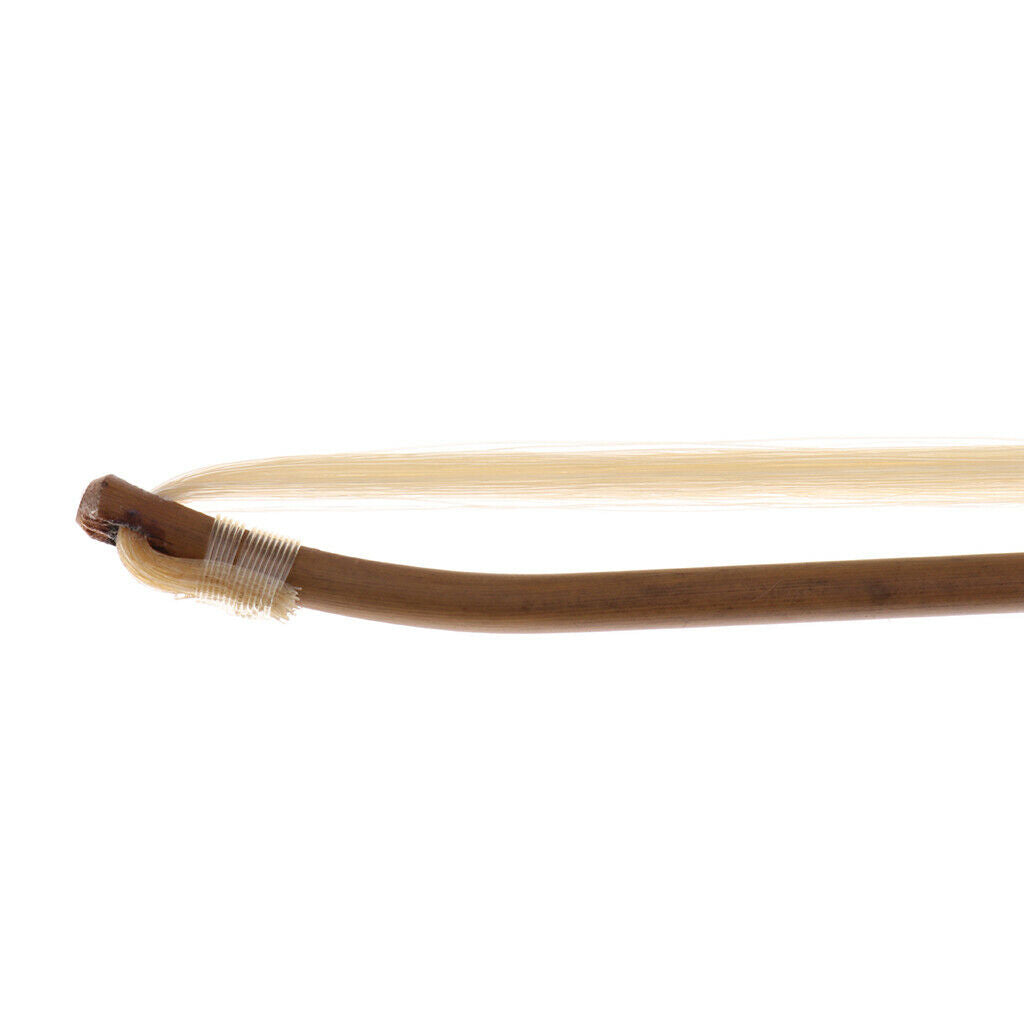 Chinese Erhu Bow Violin Bow Natural Bamboo&White Horsetail Hair Wood Color