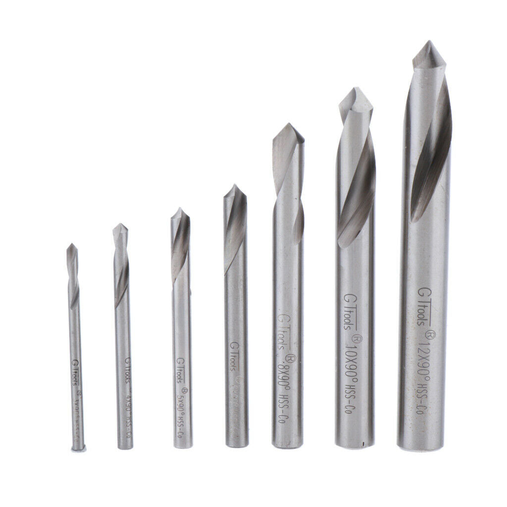 7pcs Titanium-plated NC Fixed-point Drill Metal Woodworking Fixed-point Tool