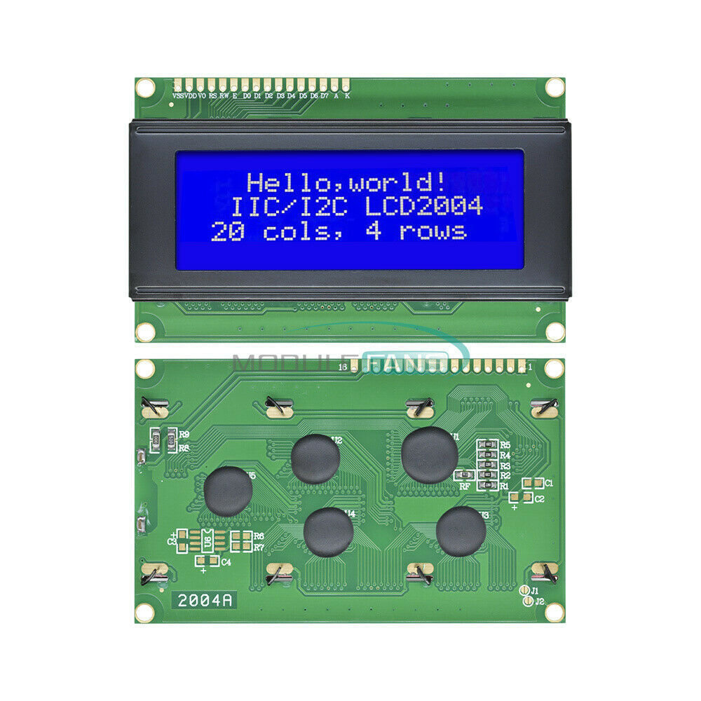 5PCS 204 2004 20X4 Character LCD Display Module HD44780 Blue Blacklight 5V