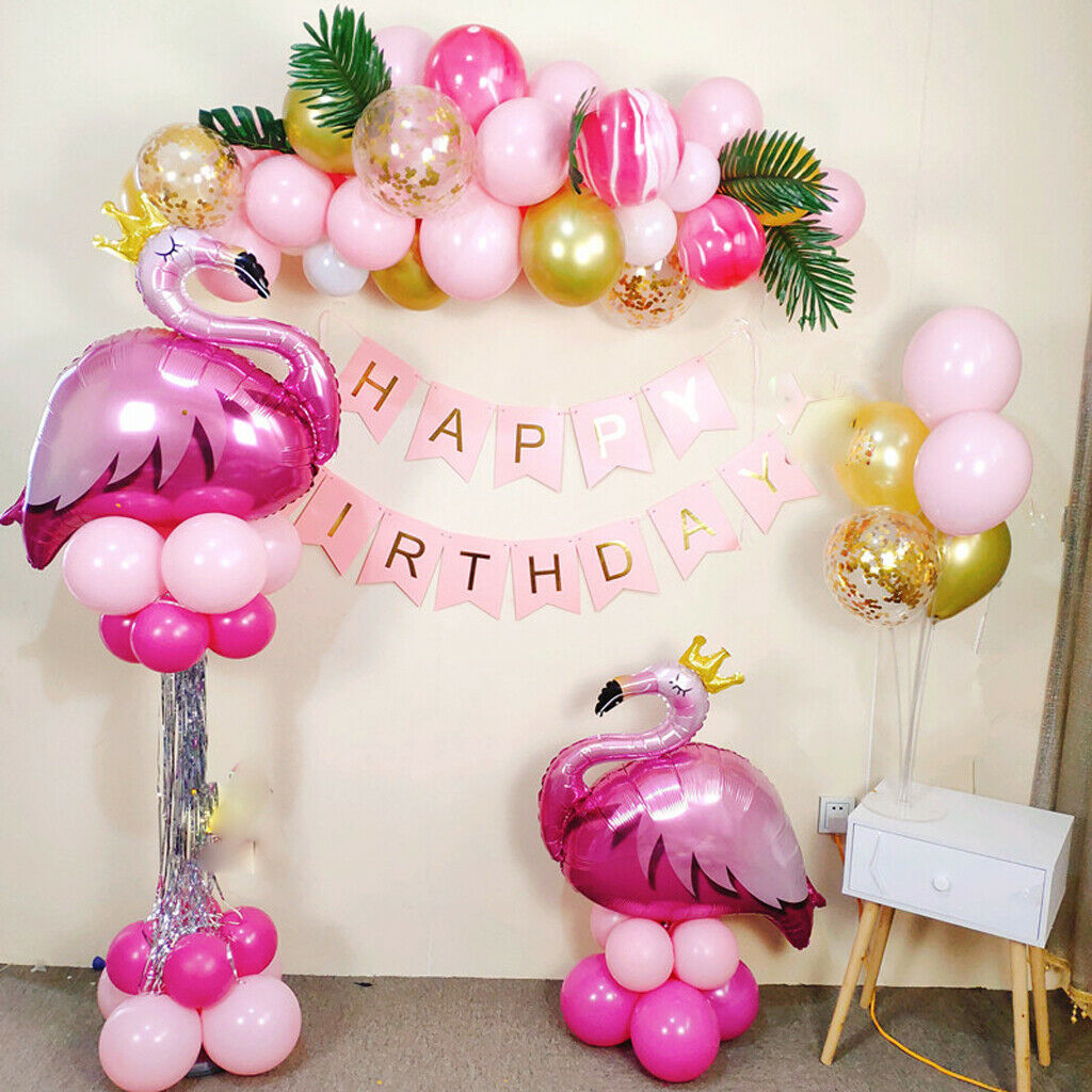 20Pcs Lovely Flamingo Aluminum Foil Balloons Kids Baby Shower Party Toys