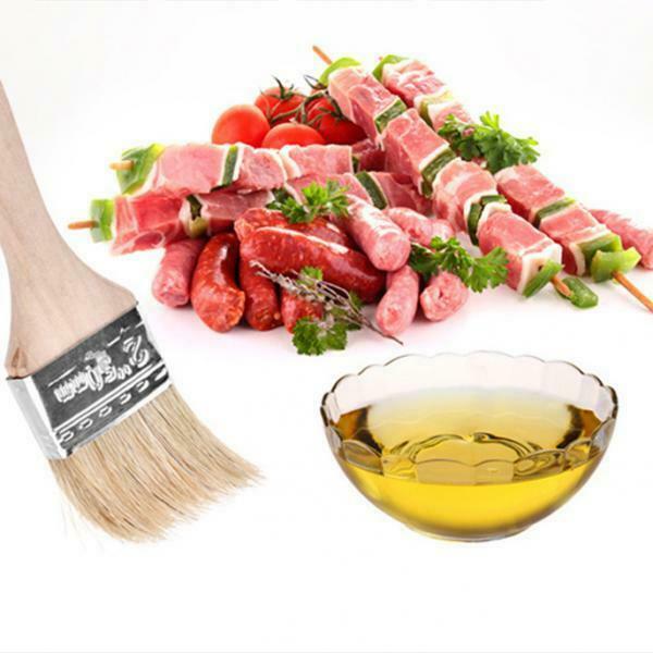 2pcs Flat Pastry Brush Kitchen Oil Brush BBQ Brush for Pastries Dessert