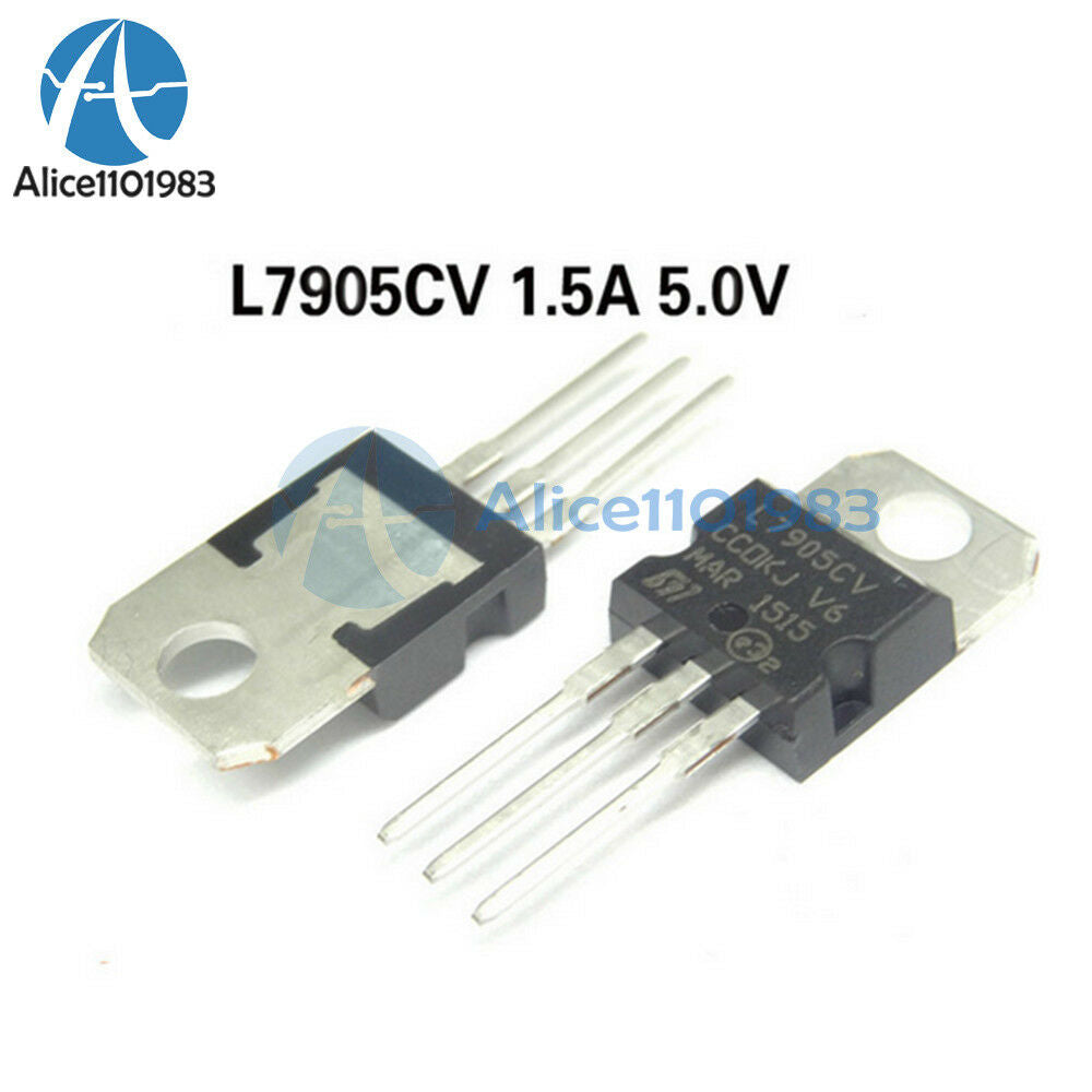 50PCS L7905CV L7905 LM7905 Voltage Regulator IC - 5V 1.5