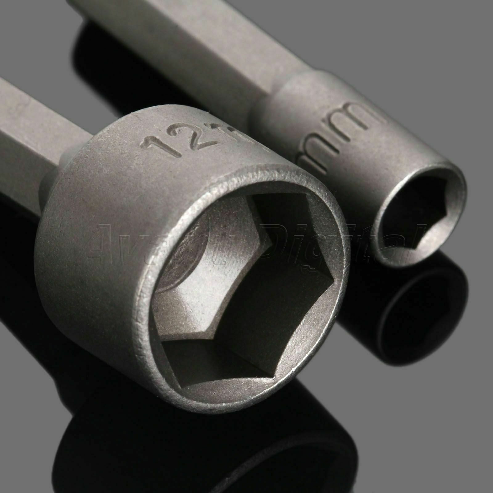 New 14Pcs Power Nut Driver Drill Bits SAE Metric Socket Wrench Screw 1/4" Shank