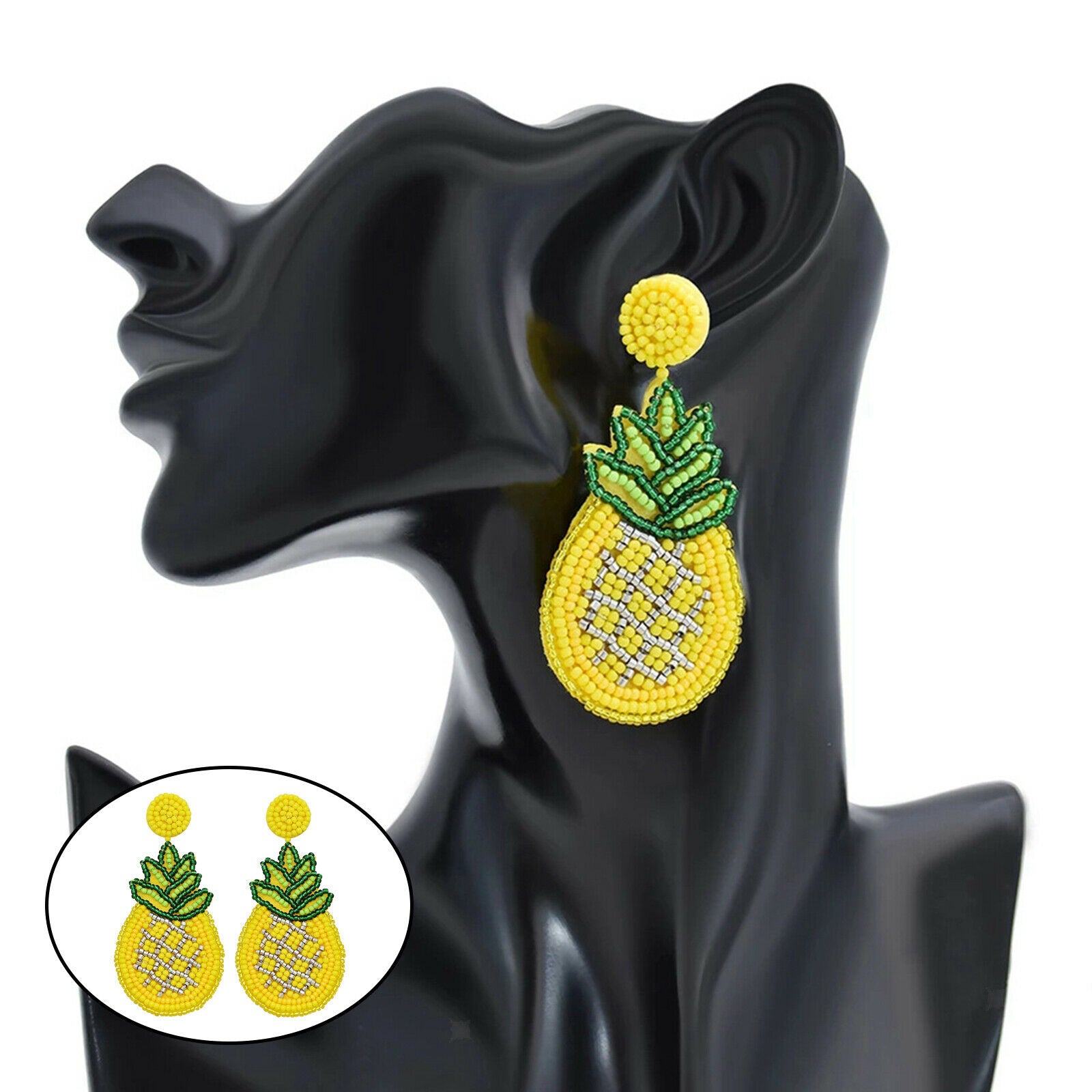Fashion Pineapple Beaded Earrings Bead Dangle for Women Girls Jewelry Gifts