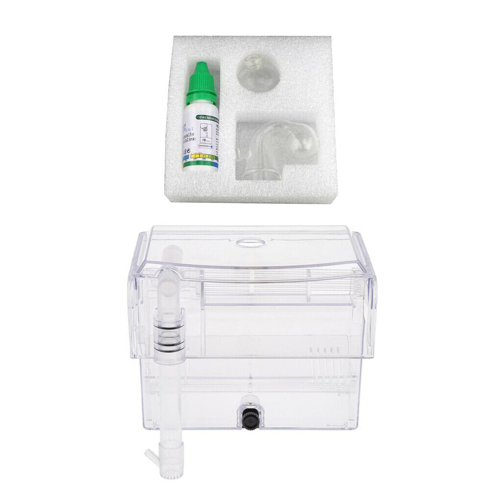 CO2 Monitor Glass Drop Monitoring w/ 15ml Liquids Fish feeding Container for