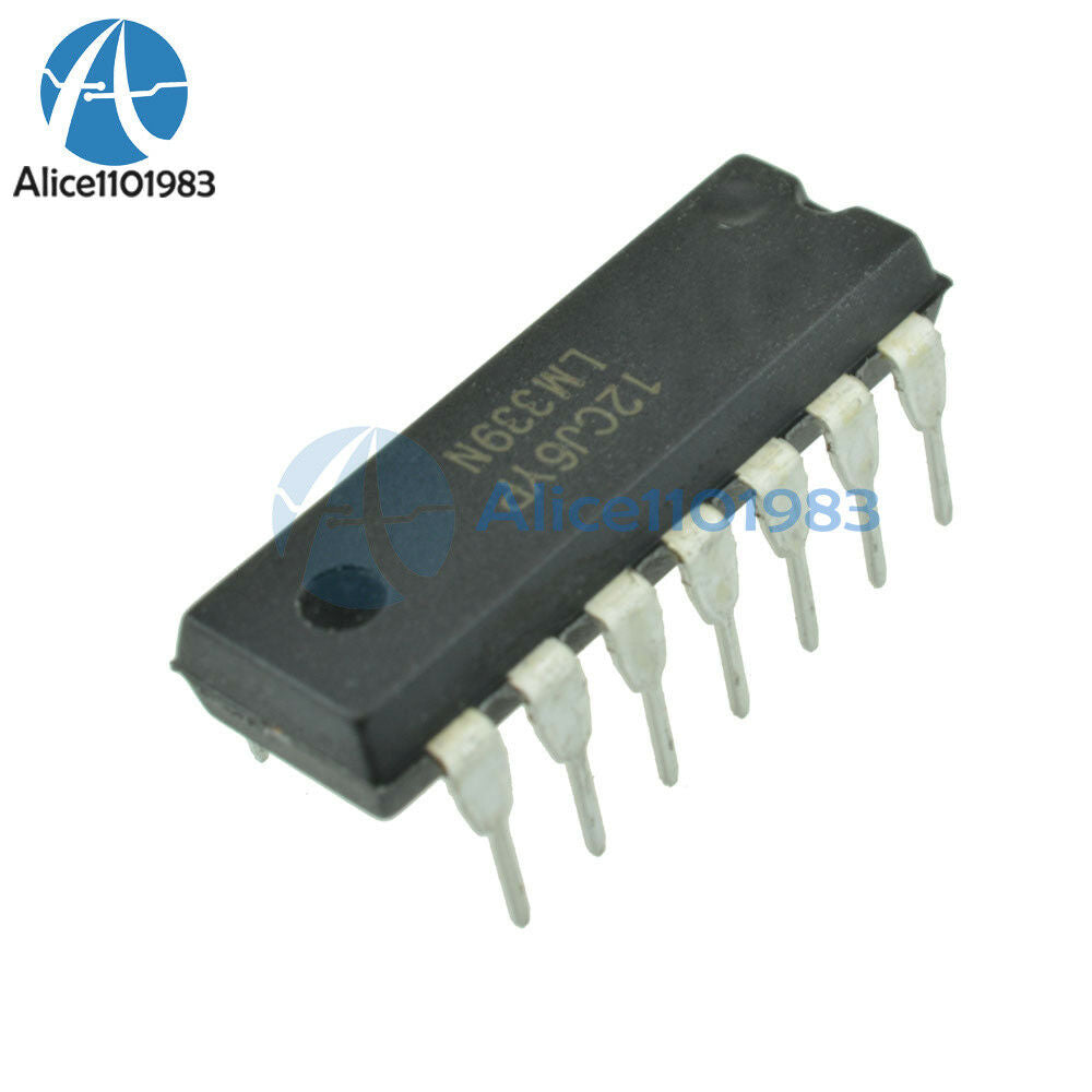 100PCS LM339 LM339N IC DIP-14 LOW POWER Quad Voltage Comparator