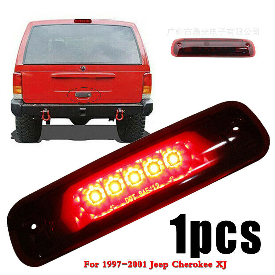 Smoke Lens LED Third Brake Light Rear Lamp DC12-24V For 1997-01 Jeep Cherokee XJ
