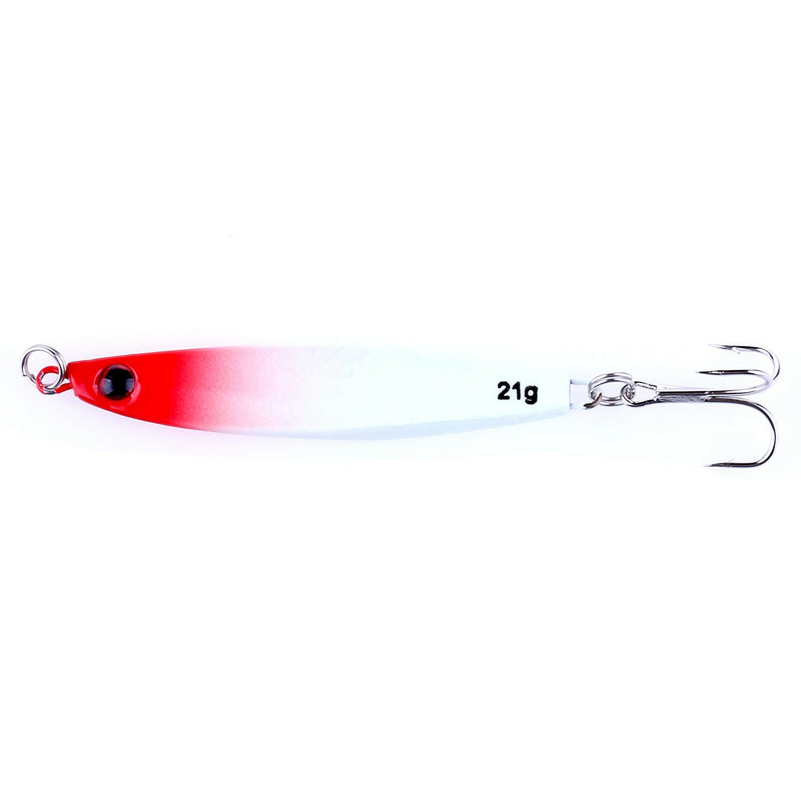 7 pcs Colored Plate Fishing Lure Hooks 6# Jig Metal Bait Fish Tackle 21g/7cm