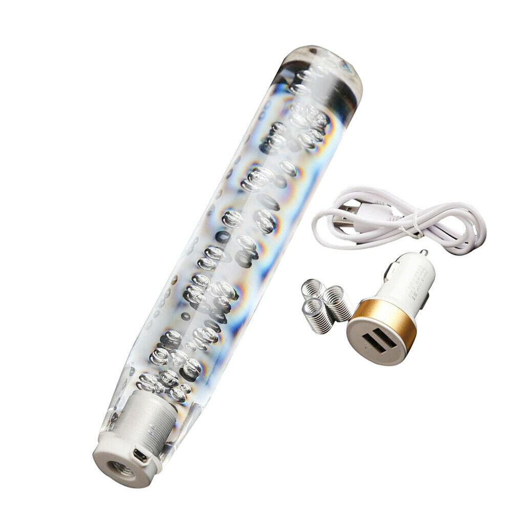 Universal LED Crystal Bubble Car Gear Stick Shift Lever Shifter Knob 25cm