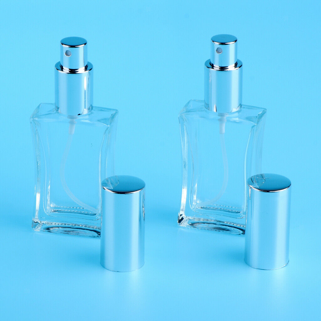 4Pcs Empty Glass Perfume Fragrance Bottle Aftershave Spray Containers 50ml