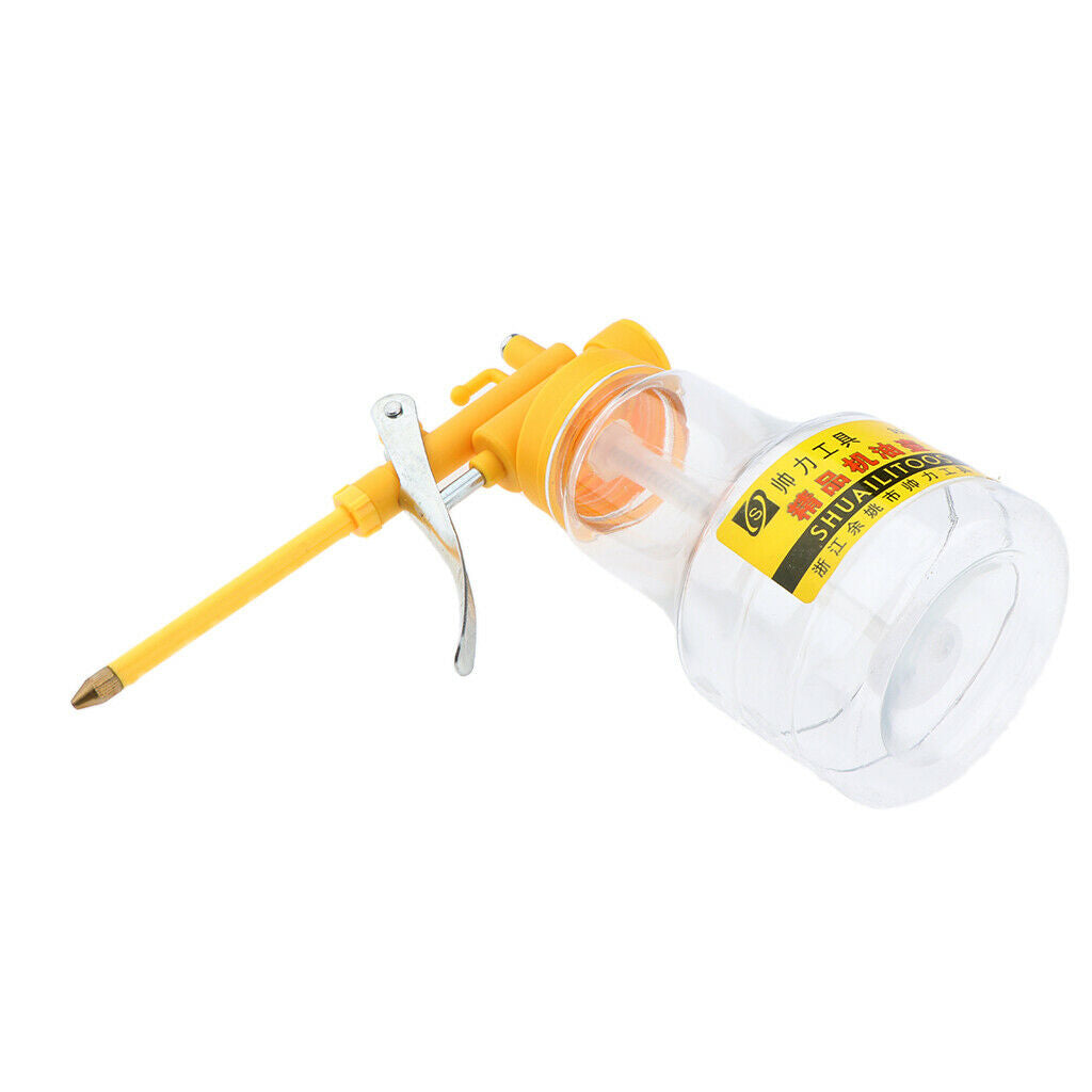 High Pressure Hand Pump Oiler Oil Pot Can Spray Gun Hose for Lubricants-350g