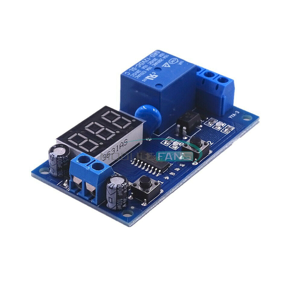 2-Button 3-digit LED DC12V Infinite Delay Timer Relay on/off Switch Loop Module