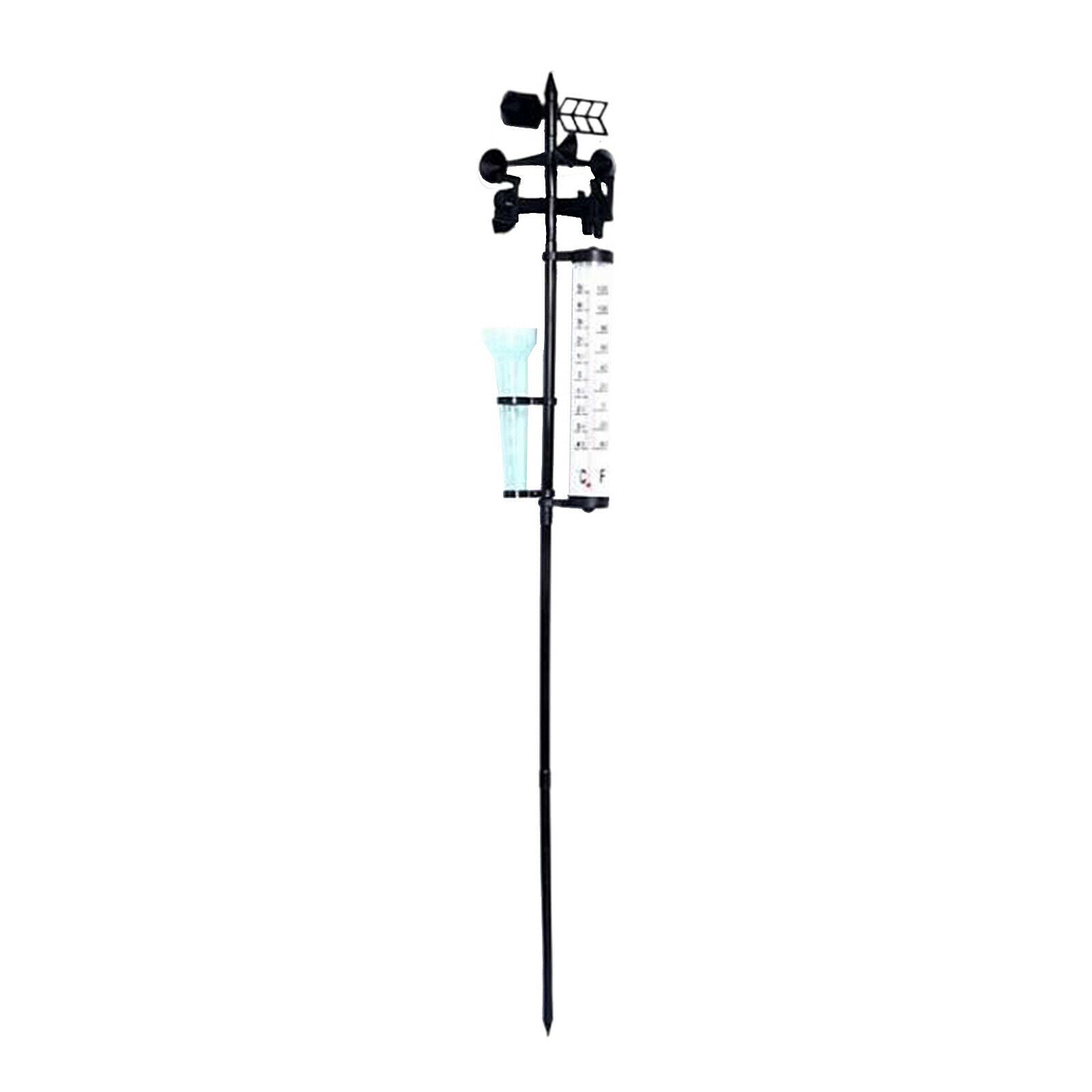3-in-1 Weather Station Rain Gauge Thermometer Wind Direction Arrow Yard