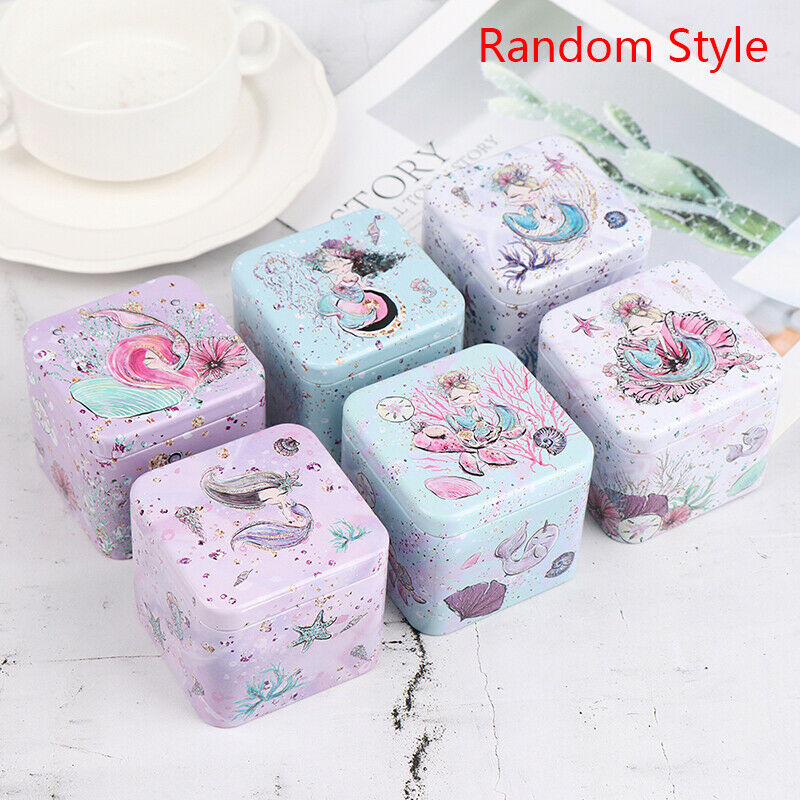 Mini Tin Box Gift Jewelry Cookie Candy Tea Storage Tinplate Box Organizer.l8