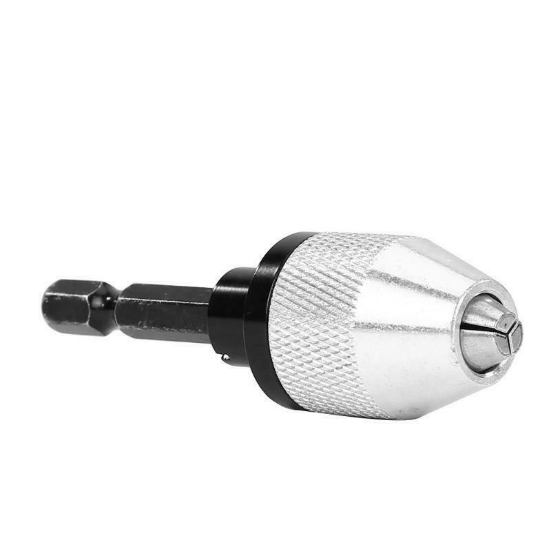 1/4" Drill Bit Quick Change Keyless Chuck Conversion Hex Shank Adapter