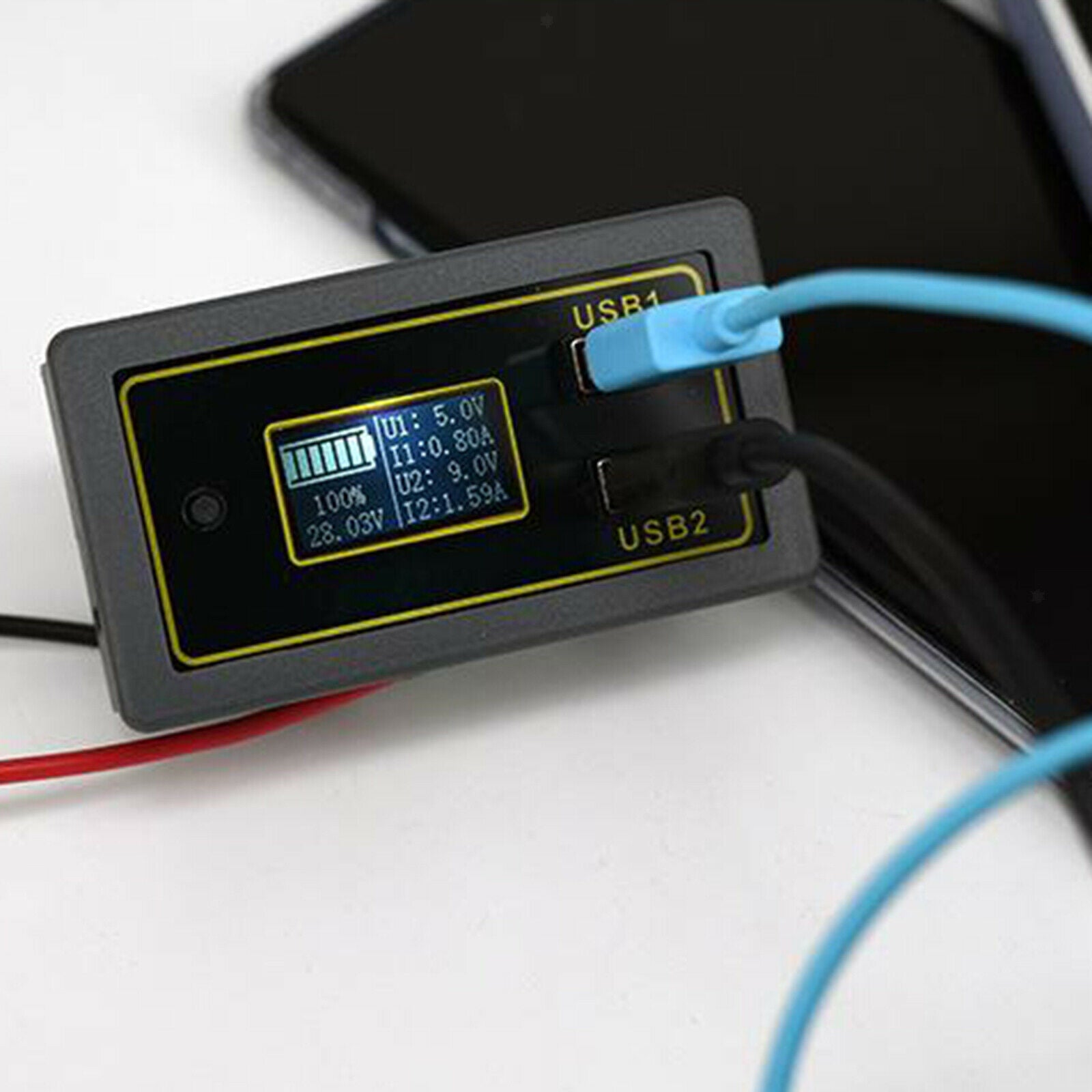 Battery Capacity Indicator, 12V 24V Battery Voltage Percentage  Electric