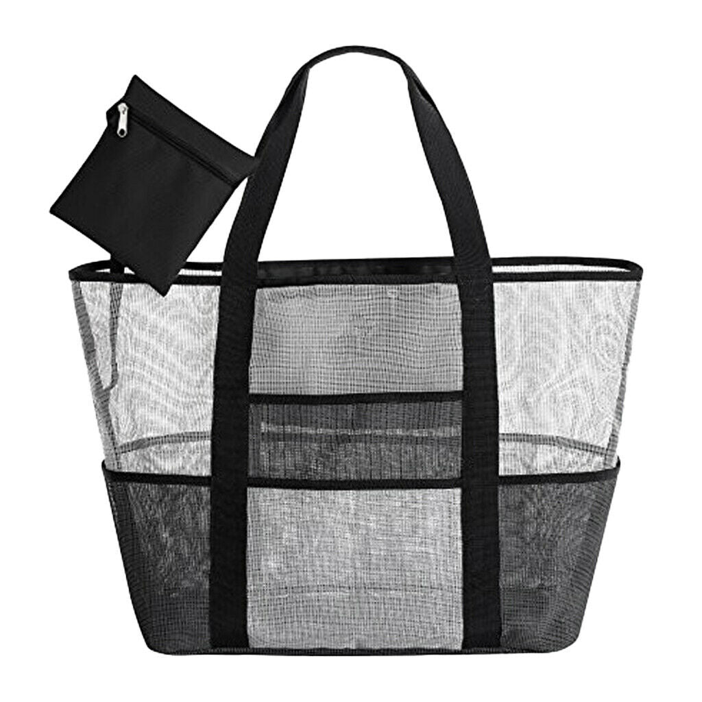 Folding Shoulder Handbag Reusable Tote Beach Shopping Travel Toiletry Bag
