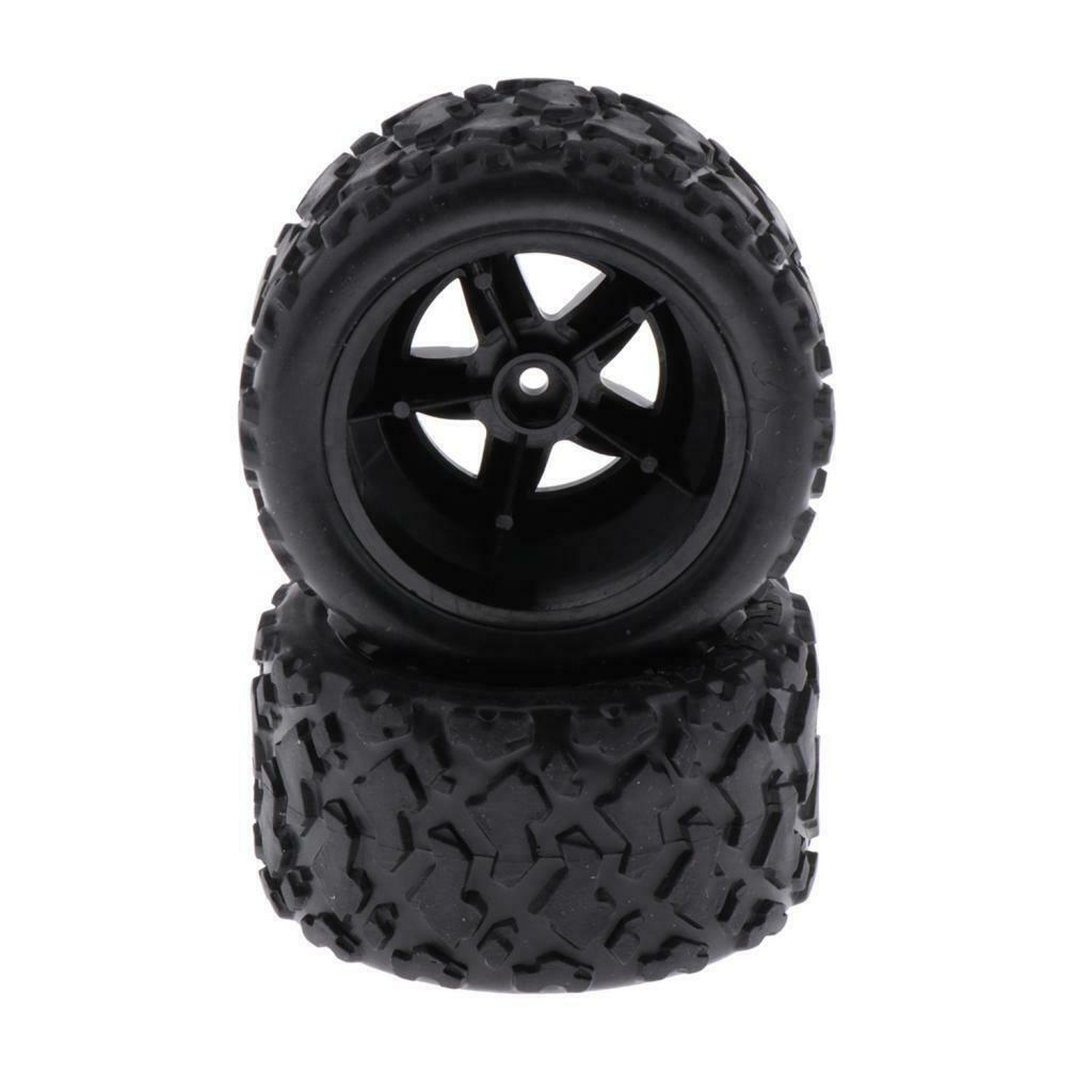 4-Pack Durable Plastic RC Car Racing Car Tyres Wheel and Rim RC Car Black