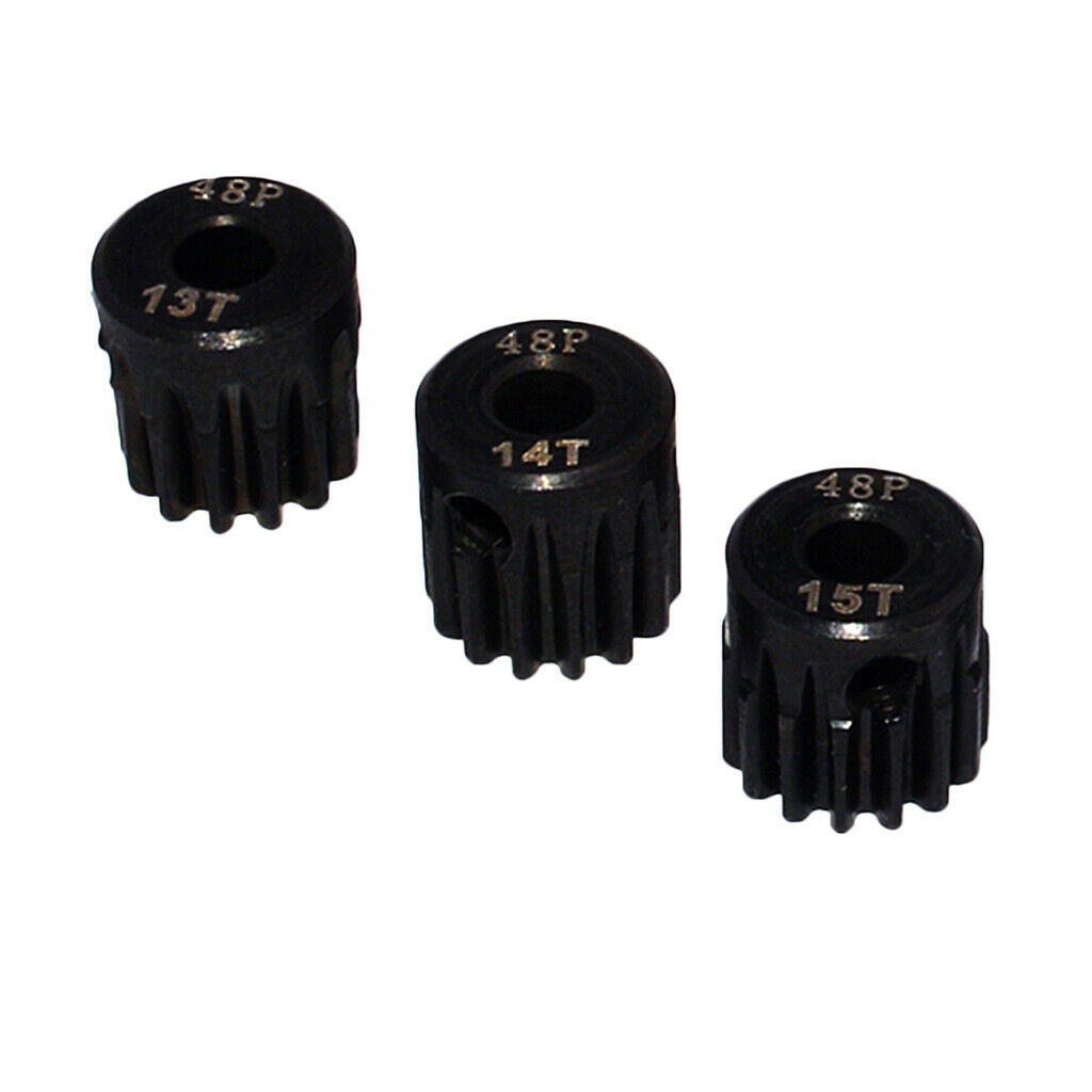 3pcs / Set 1:10 RC Car 48DP 13T-15T Tooth Sprocket for Motor