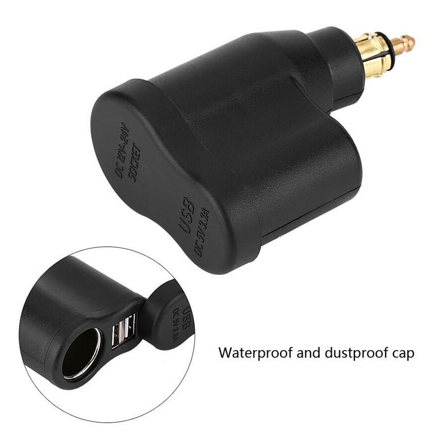 Dual USB Motorcycle Charger Adapter For BMW  With Waterproof Cap