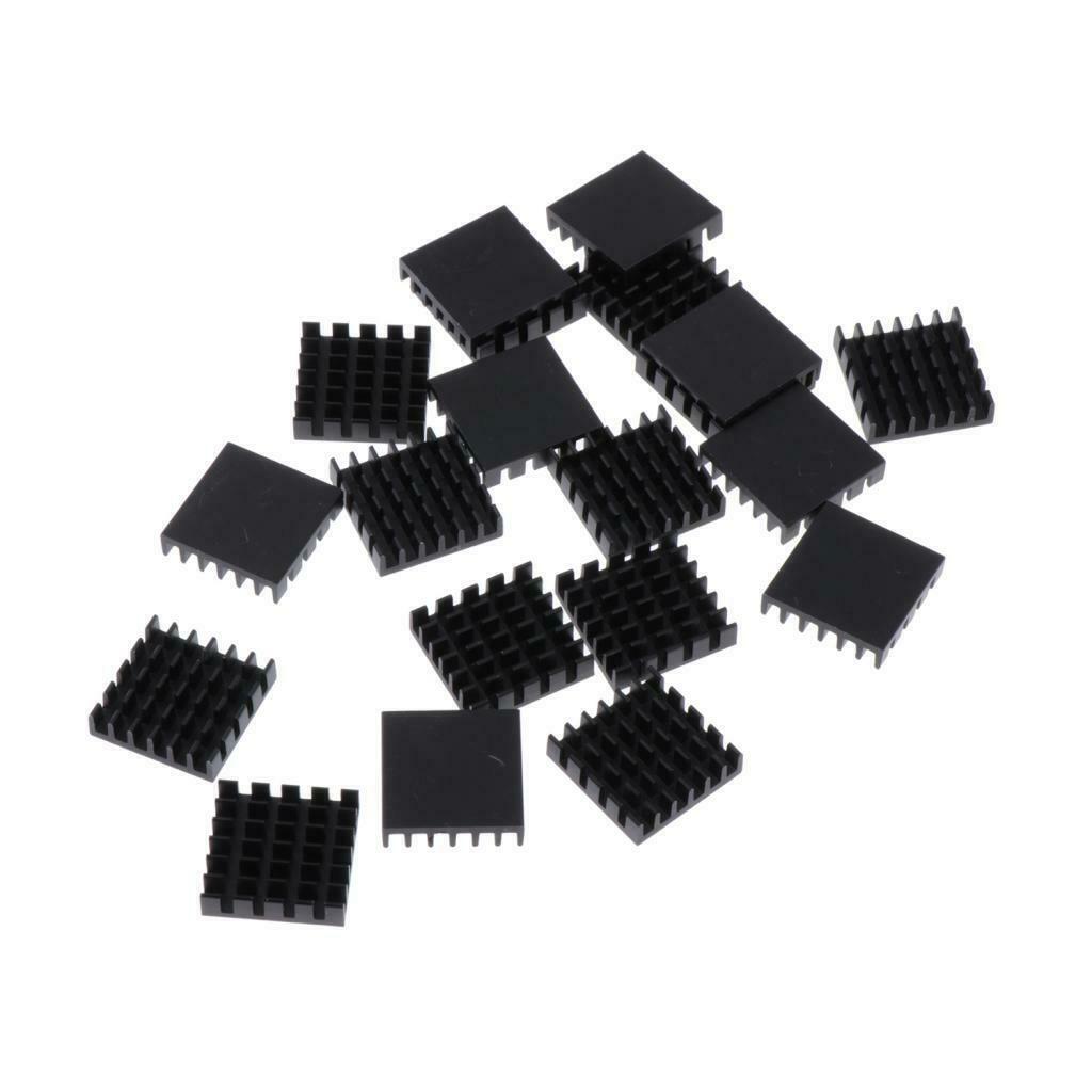 20 Pieces Aluminum Radiators  Sinks 18x18x5mm + Pre-applied Thermal Tape