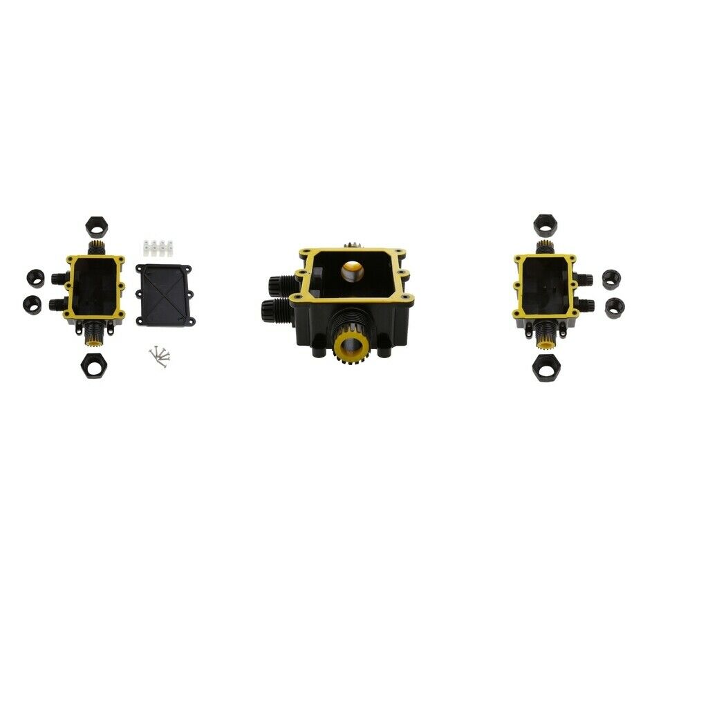 3Pcs 4 Way Outdoor Waterproof IP68 Underground Cable Connectors Junction Box
