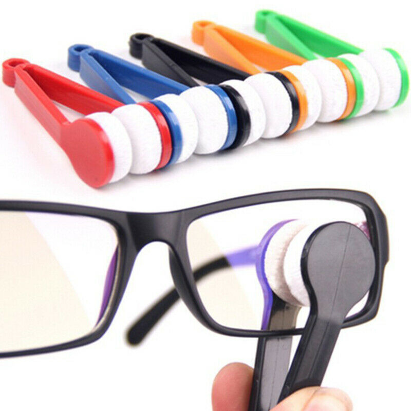 1PC Mini Two-side Glasses Brush Microfiber Spectacles Cleaner  Brush Screen  Qx