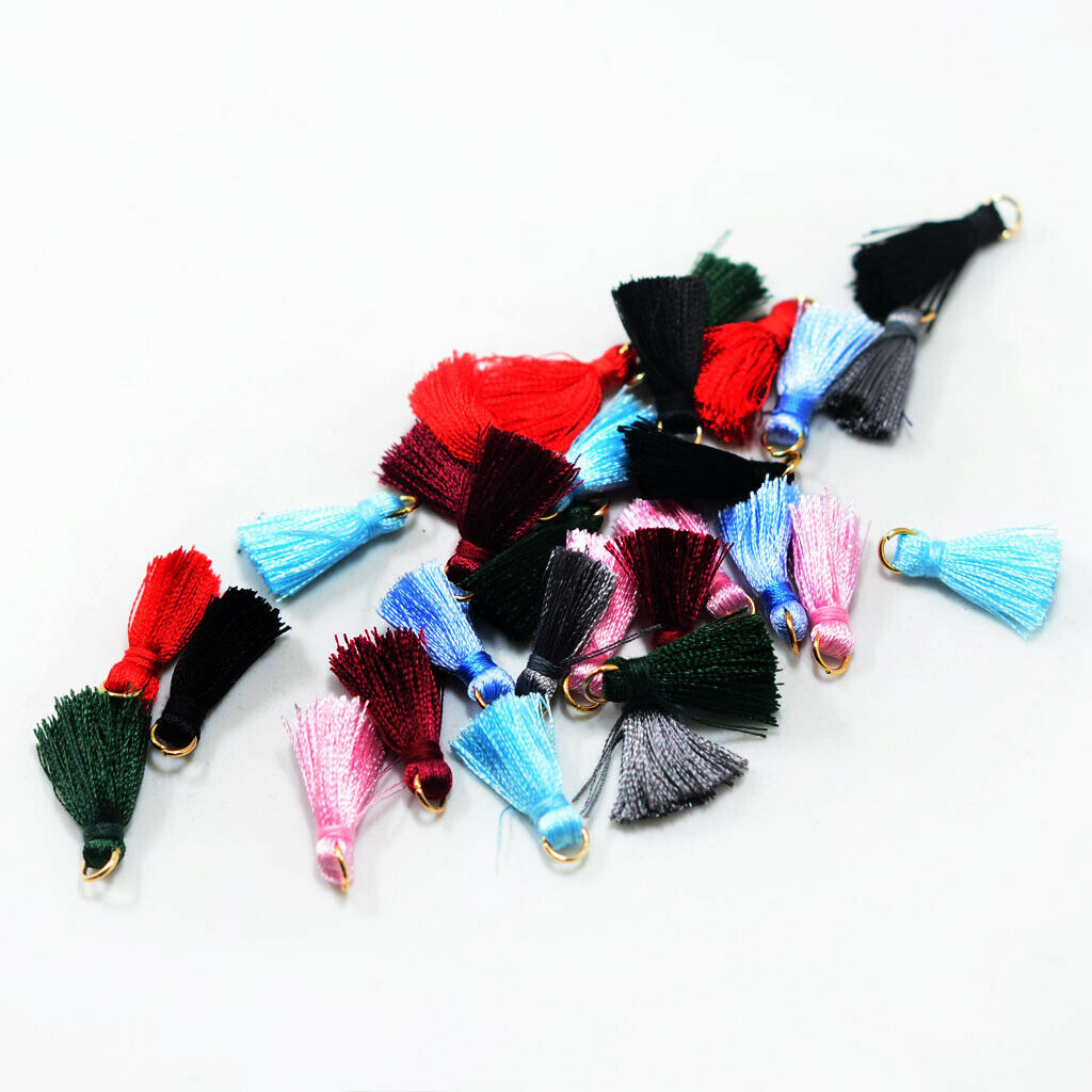 30Pcs Mixed Color Silk Tassels For Jewelry Making,Diy,Jewellery Accessories