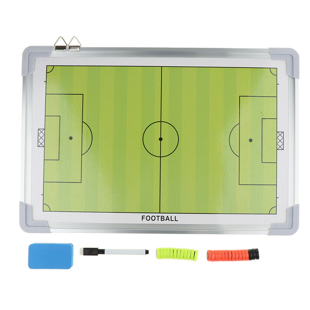 Aluminum Alloy Soccer Coaching Board Football Training Clipboard with Hook